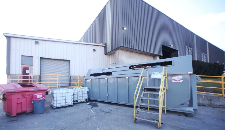 Newly installed reycling containers are used fir cardboard, plastics, paper, and glass at the Ames Resource Recovery see Tuesday, Jan. 2, 2024.