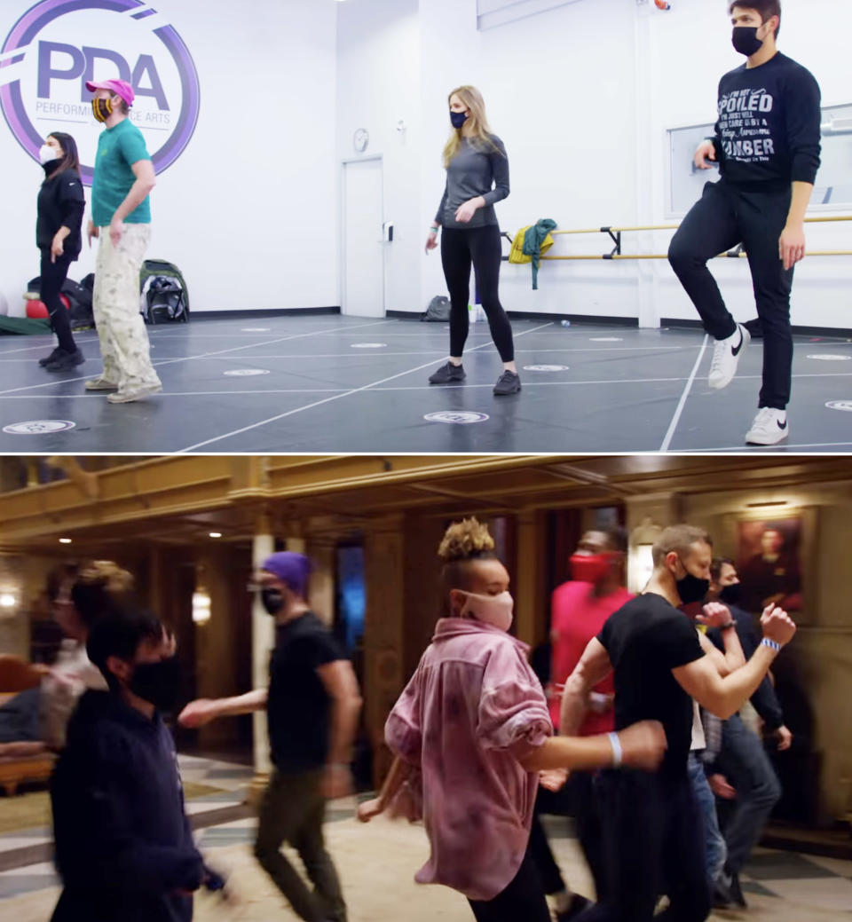 More behind the scenes pictures of dance rehearsals