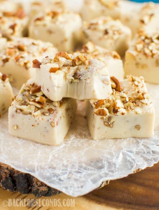 <p>Back for Seconds</p><p>It’s not the holidays without fudge, and this No Fail, Easy Salted Maple Nut Fudge will be a welcome addition to any holiday party, cookie tray, or gift box!</p><p><strong>Get the recipe: </strong><a href="https://backforseconds.com/easy-salted-maple-nut-fudge/" rel="nofollow noopener" target="_blank" data-ylk="slk:No Fail, Easy Salted Maple Nut Fudge;elm:context_link;itc:0;sec:content-canvas" class="link "><strong>No Fail, Easy Salted Maple Nut Fudge</strong></a></p><p><strong>Related: <a href="https://parade.com/961656/jessicaformicola/best-holiday-fudge-recipes/" rel="nofollow noopener" target="_blank" data-ylk="slk:35 Decadent Fudge Recipes;elm:context_link;itc:0;sec:content-canvas" class="link ">35 Decadent Fudge Recipes </a></strong></p>
