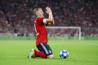 <p>Fußballgott ruft Fußballgott. Eine erste Torchance konnte Schweinsteiger noch nicht verrwerten… </p>