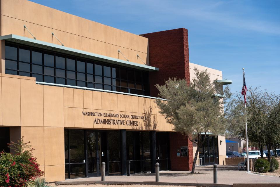 A view of the Washington Elementary School District No. 6 Administrative Center building in Glendale on March 8, 2023.