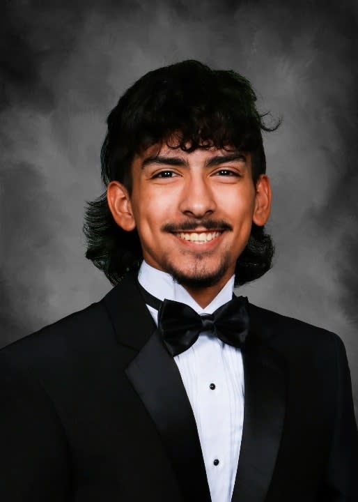 Carlos Laguna Jr. wearing a tuxedo