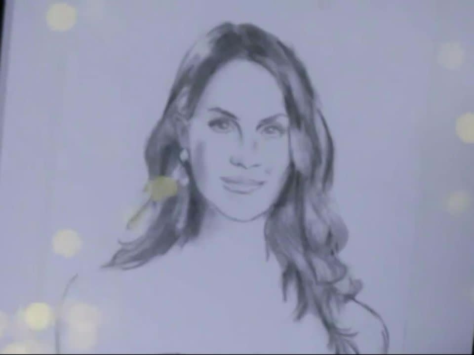 Here, I drew you a picture of Courteney Cox from popular US sitcom Friends. Source: Channel 10