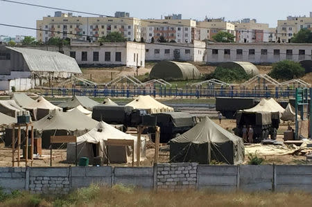 A view shows a Russian military base in Sevastopol, Crimea, July 5, 2016. REUTERS/Stringer