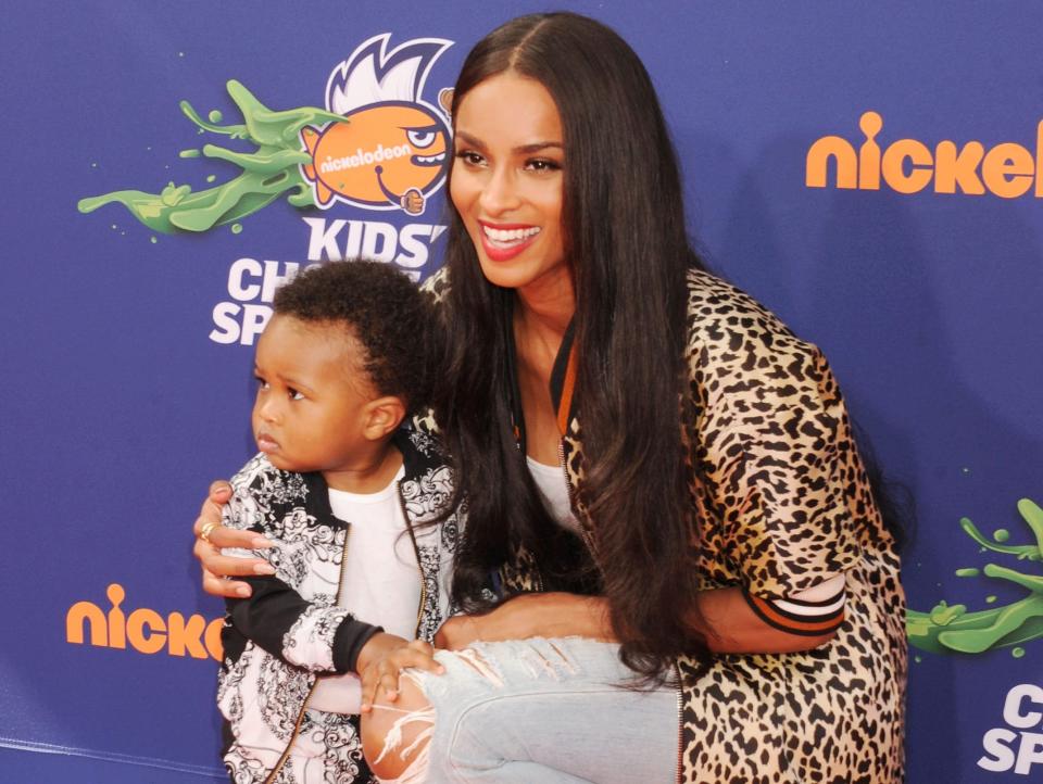 Ciara and her eldest son, Future, at Nickelodeon Kids' Choice Sports Awards 2015.