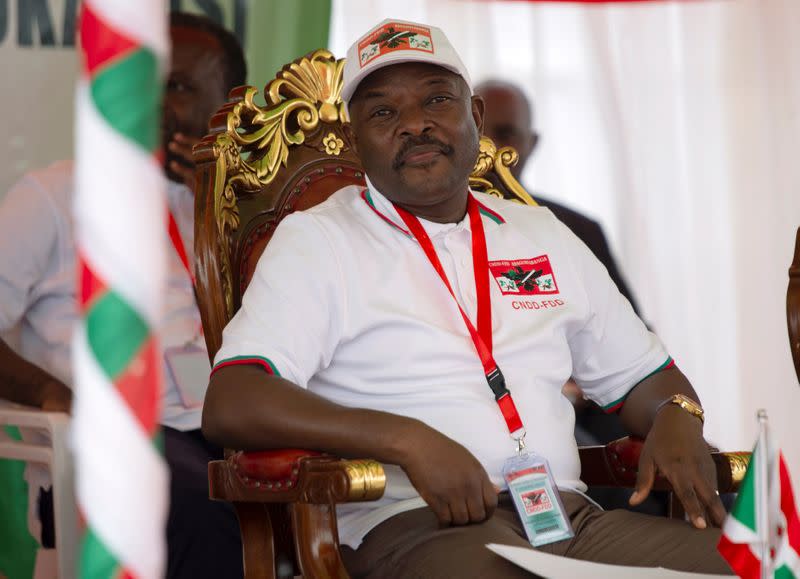 Burundi's President Pierre Nkurunziza attends the National Council for the Defense of Democracy-Forces for the Defense of Democracy (CNDD-FDD), party's extraordinary congress in Gitega Province