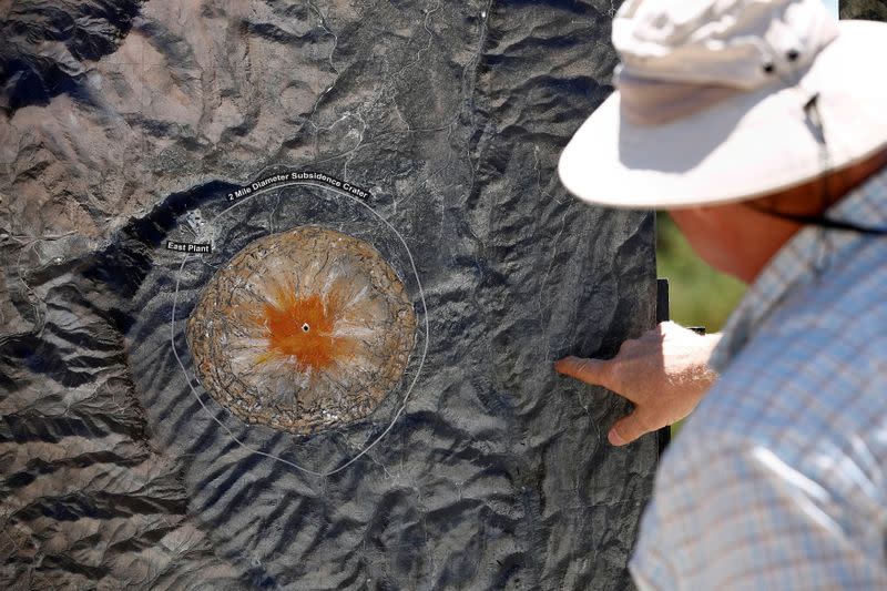 FILE PHOTO: FILE PHOTO: Map shows area of subsidence that could occur if Resolution Copper Mining goes forward with its plan to extract enormous ore deposit outside Superior, Arizona