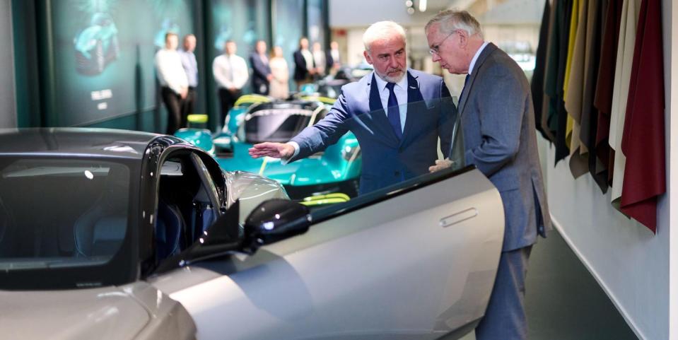 astonmartin michael straughan and prince richarddukeofgloucester plant visit