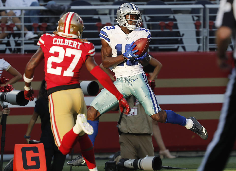 Dallas Cowboys wide receiver Michael Gallup looks to have a starting spot locked down. (AP Photo/Josie Lepe)