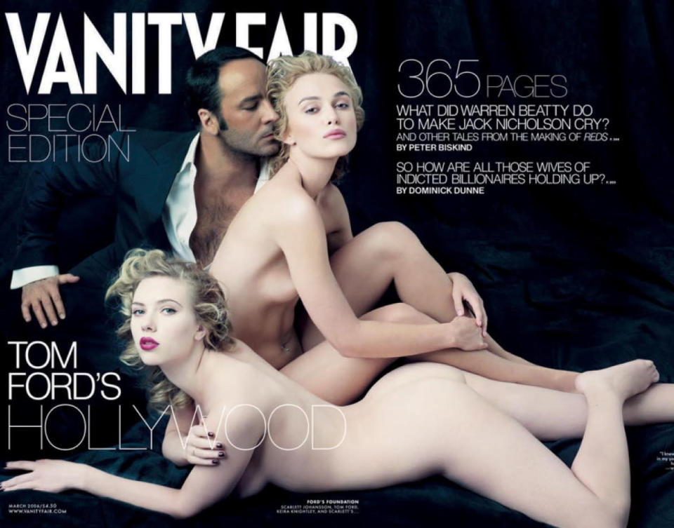 Tom Ford nous présente son Hollywood en couverture du Vanity Fair en 2006. En vedettes, Keira Knightley et Scarlett Johansson 