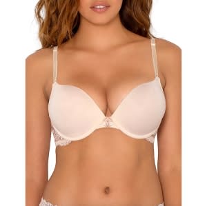 ZUKULIFE Women's Essentials Deep U Multi-Way Push Up Convertible Low Cut  Plunge Bra