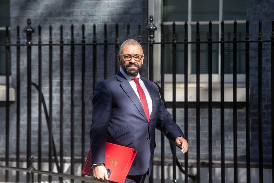 April 30, 2024, London, England, United Kingdom: Home Secretary JAMES CLEVERLY is seen in Downing Street as cabinet meet. (Credit Image: © Tayfun Salci/ZUMA Press Wire) EDITORIAL USAGE ONLY! Not for Commercial USAGE!