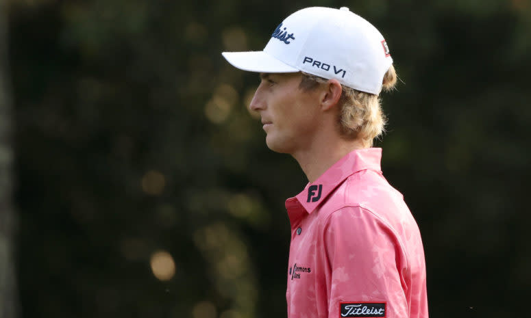 Will Zalatoris walks around the Masters.