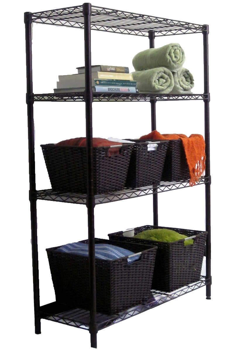 Trinity Four-Tier Indoor Wire Shelving