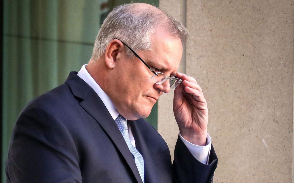 Prime Minister Scott Morrison's government has been hit with a series of scandals in recent weeks  - DAVID GRAY /AFP