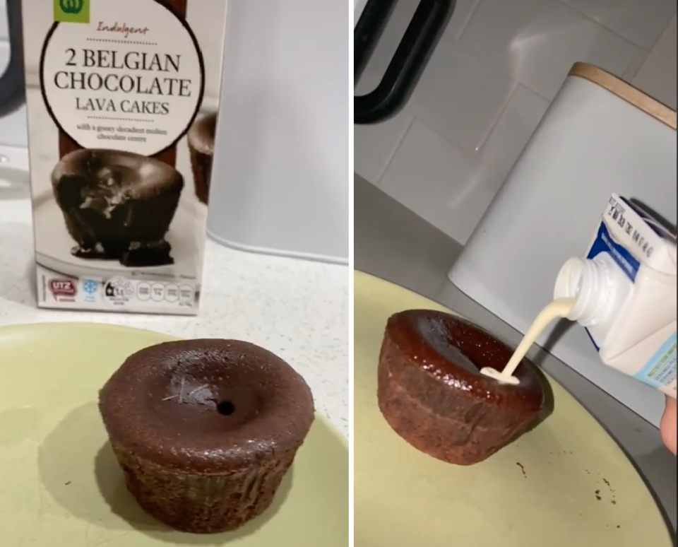 Images of Woolworths home brand Belgian Chocolate Lava Cake