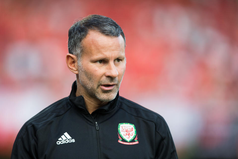 Wales manager Ryan Giggs during the UEFA Nations League B group four match between Denmark and Wales at on September 9, 2018 in Aarhus, Denmark. (Photo by Craig Mercer/MB Media/Getty Images