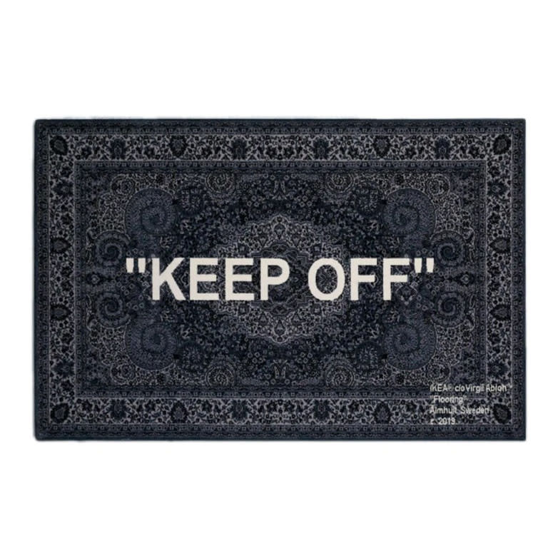 Off White/IKEA "KEEP OFF" Rug