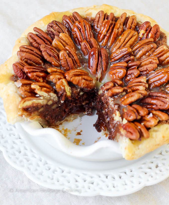 Salted Caramel Chocolate Pecan Pie