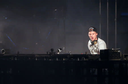 Swedish musician, DJ, remixer and record producer Avicii (Tim Bergling) performs at the Summerburst music festival at Ullevi stadium in Gothenburg, Sweden May 30, 2015. Picture taken May 30, 2015. Bjorn Larsson Rosvall /TT News Agency/via REUTERS