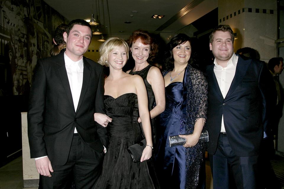 The cast of Gavin and Stacey (L-R) Mathew Horne, Joanna Page, Melanie Walters, Ruth Jones and James Corden arrive for the 2007 British Comedy Awards at The London Studios, Upper Ground, London, SE1.   (Photo by Yui Mok - PA Images/PA Images via Getty Images)