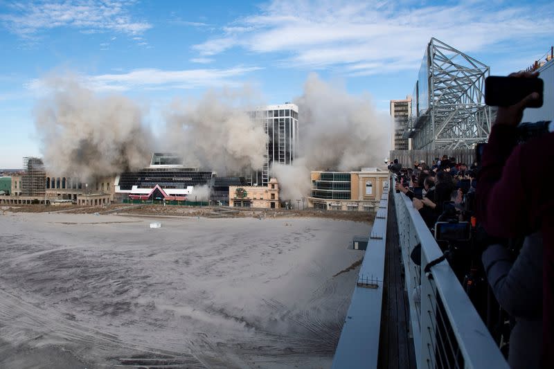 Demolition of Trump Plaza Casino in Atlantic City