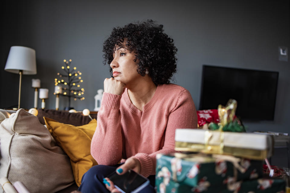 Menopause woman Christmas. (Getty Images)