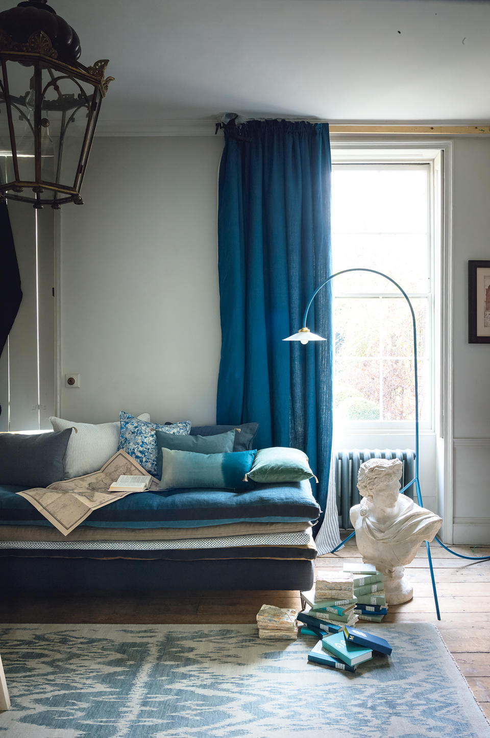 10. Introduce bold blue fabrics