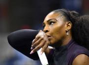 Sept 8, 2016; New York, NY, USA; Serena Williams of the USA plays Karolina Pliskova of the Czech Republic on day eleven of the 2016 U.S. Open tennis tournament at USTA Billie Jean King National Tennis Center. Mandatory Credit: Robert Deutsch-USA TODAY Sports