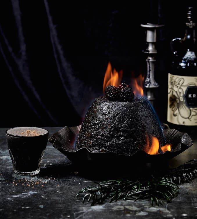 Rum brand Kraken has designed an all-black Christmas feast [Photo: Kraken]