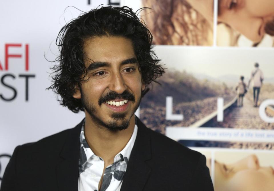 FILE - In this Nov. 11, 2016 file photo, Dev Patel arrives at the premiere of "Lion" during the AFI Fest at the TCL Chinese 6 Theatres in Los Angeles. When talking about diversity and the Oscars, the acting categories are the most visible and often the most likely to provoke. The sole non-black acting nominee of color this year was British-Indian actor Patel for his supporting performance in “Lion.” (Photo by Rich Fury/Invision/AP, File)