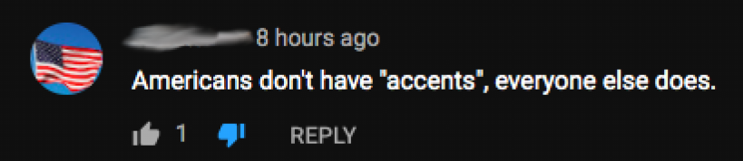 post reading Americans don't have accents