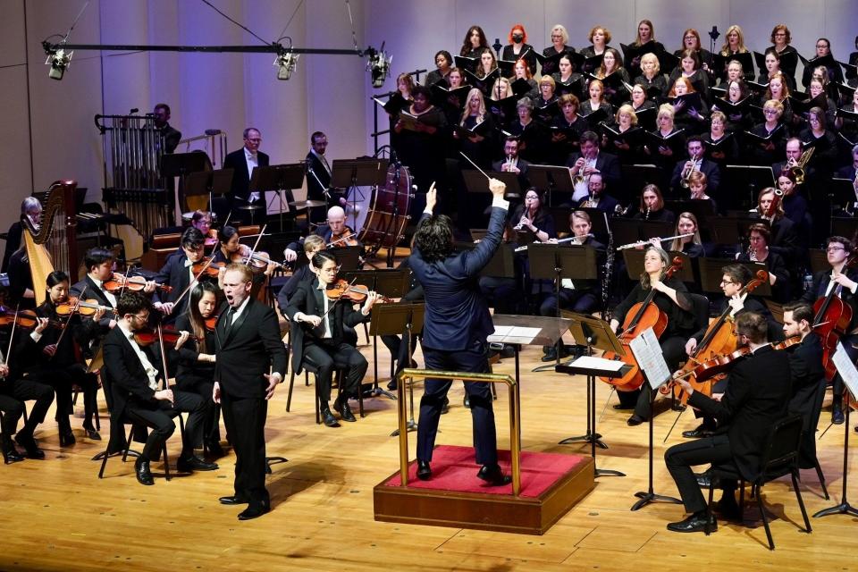 The Evansville Philharmonic Orchestra performs "An Evening of Beloved Arias & Songs" with baritone Jon Truitt performing "Te Deum" from "Tosca" accompanied by the Evansville Philharmonic Chorus.