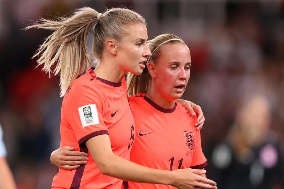 Beth Mead and Leah Williamson are missing the World Cup with similar injuries (The FA via Getty Images)