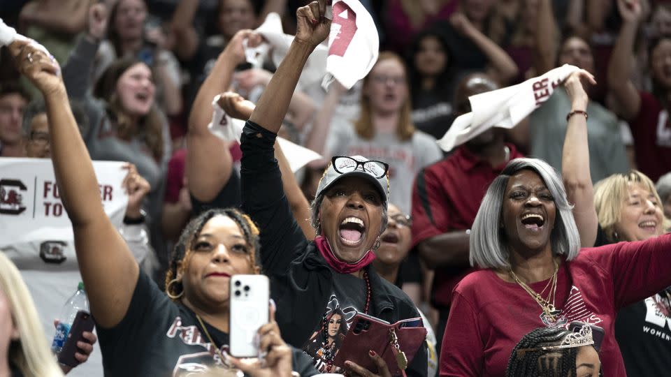 South Carolina fans cheer during the championship celebration. - Sean Rayford/Getty Images