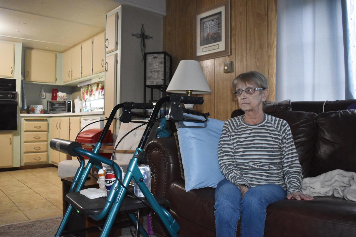 Joann Wellman is facing a more than 32% increase in her rent at Pinewood Park after investor company Hurst & Son bought the mobile home park this year. After living in Pinewood Park for 20 years, Wellman will have to leave because she can't afford to stay. But she has nowhere to go.
