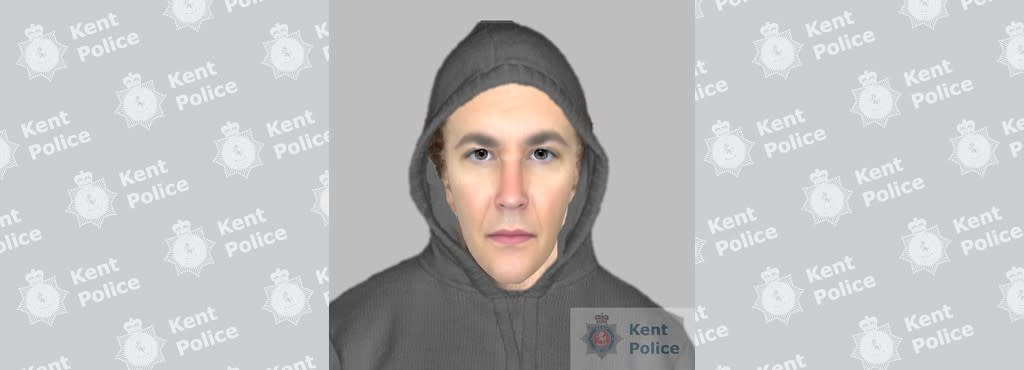 Kent Police are urging anyone who recognises a man in a computer-generated image to get in touch. (Kent Police)