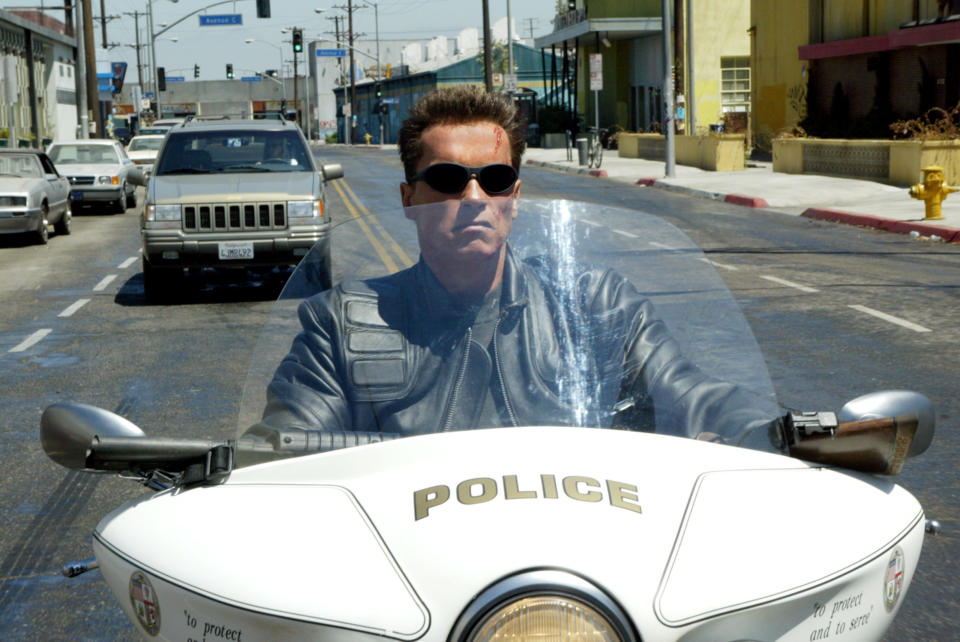 Schwarzenegger is back in Terminator 3: Rise of the Machines. (Photo: Warner Bros/Courtesy Everett Collection)