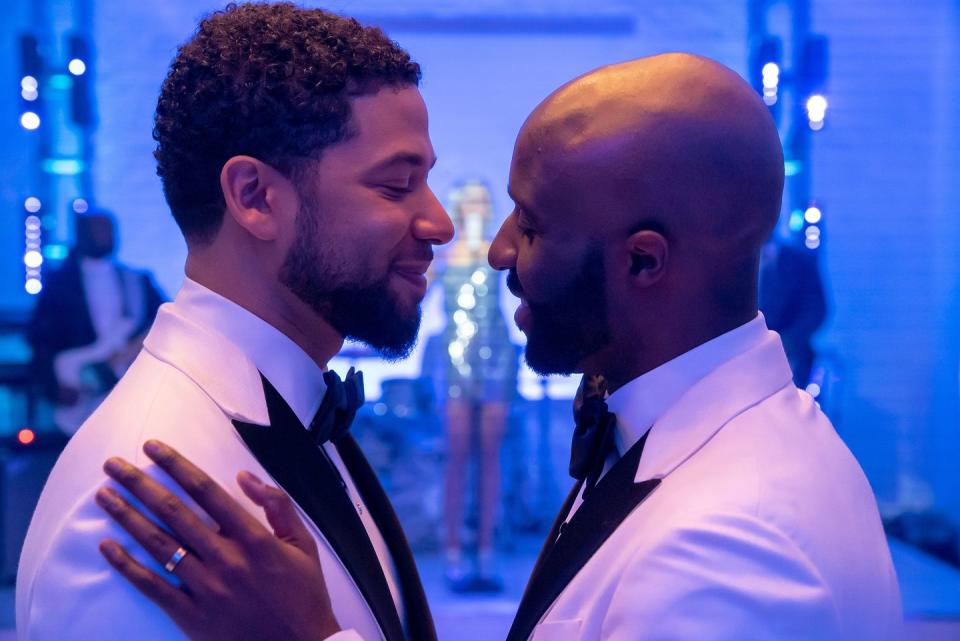 <p>FOX's <em>Empire</em>, created by Lee Daniels, made history when it aired television's first Black same-sex wedding. In the episode, Jussie Smollett's character, Jamal, wed Kai, played by Toby Onwumere. </p>