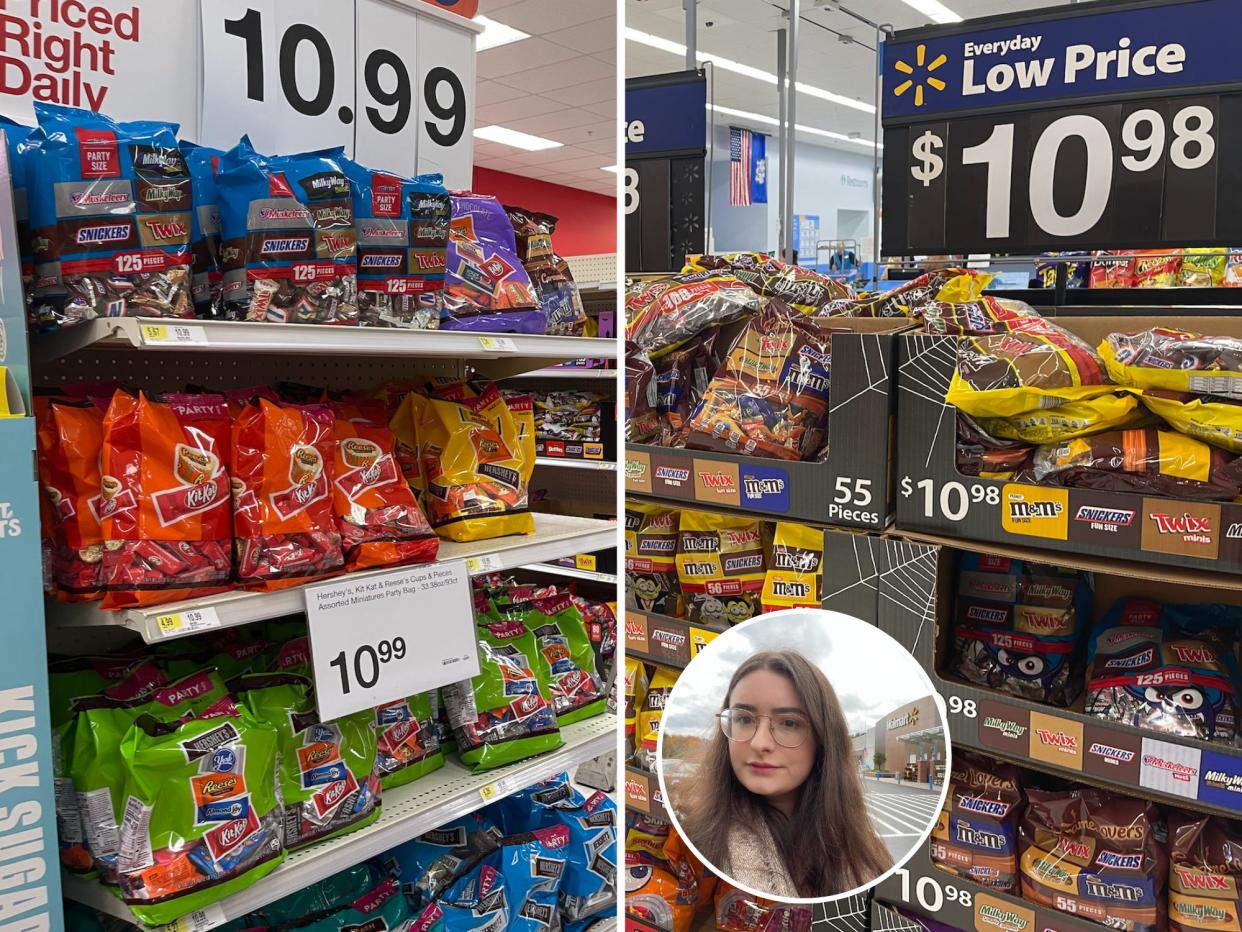 target and walmart candy sections