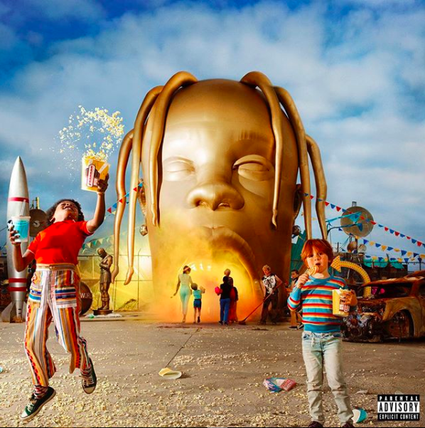 <p>The party planners got it spot on when you look at Travis’ album cover.<br>Photo: Kyile Jenner/Instagram </p>