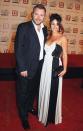 Shock jock Karl Sandilands looked dapper alongside his wife at the time Tamara Jaber on the 2007 Logies red carpet.