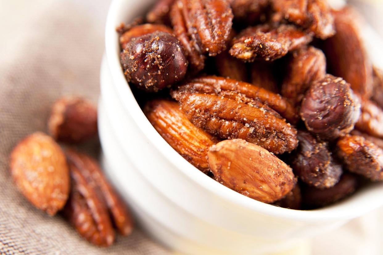 roasted almonds and walnuts