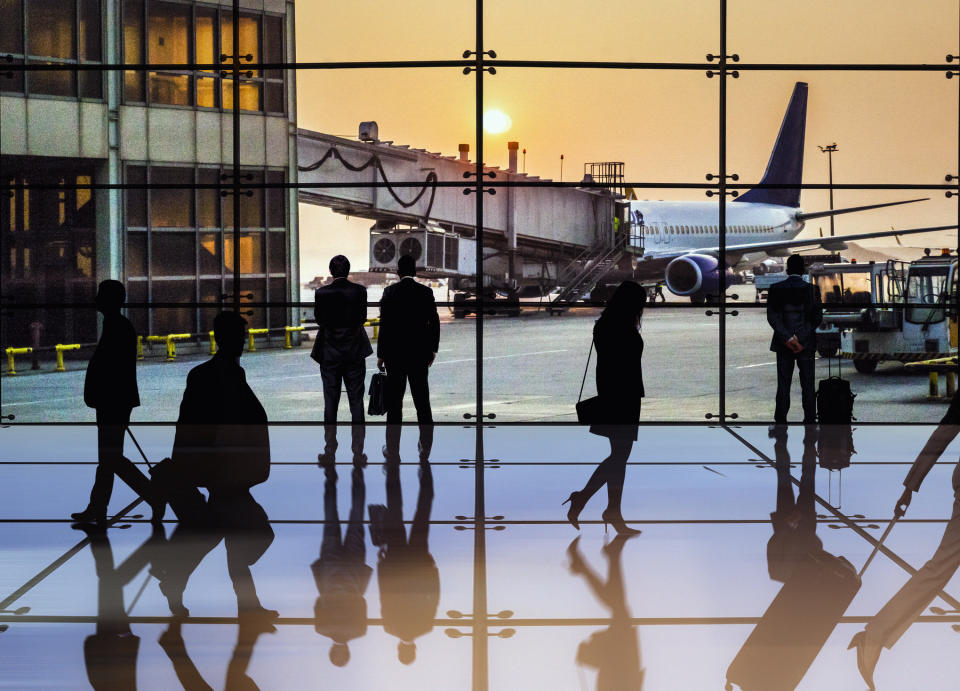 People in an airport