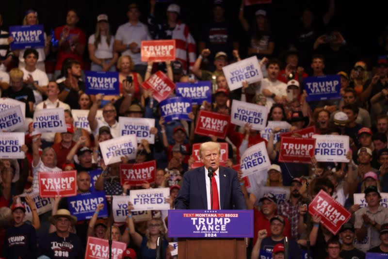 Republican presidential nominee and former U.S. President Trump holds a campaign rally, in Bozeman