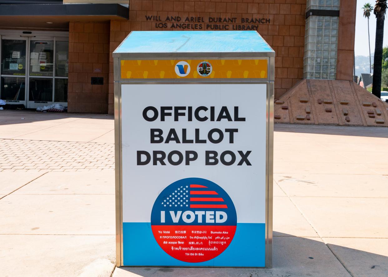 The California Republican Party is under fire for allegedly erecting bogus ballot drop-off boxes in at least three state counties. (Getty Images)