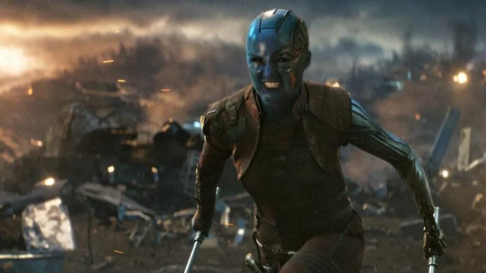Nebula proves she’s as fierce a fighter as her sister (Photo credit: Marvel Studios)