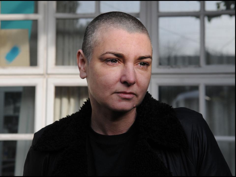IRELAND - 3rd FEBRUARY: Irish singer and songwriter Sinead O'Connor posed at her home in County Wicklow, Republic Of Ireland on 3rd February 2012.