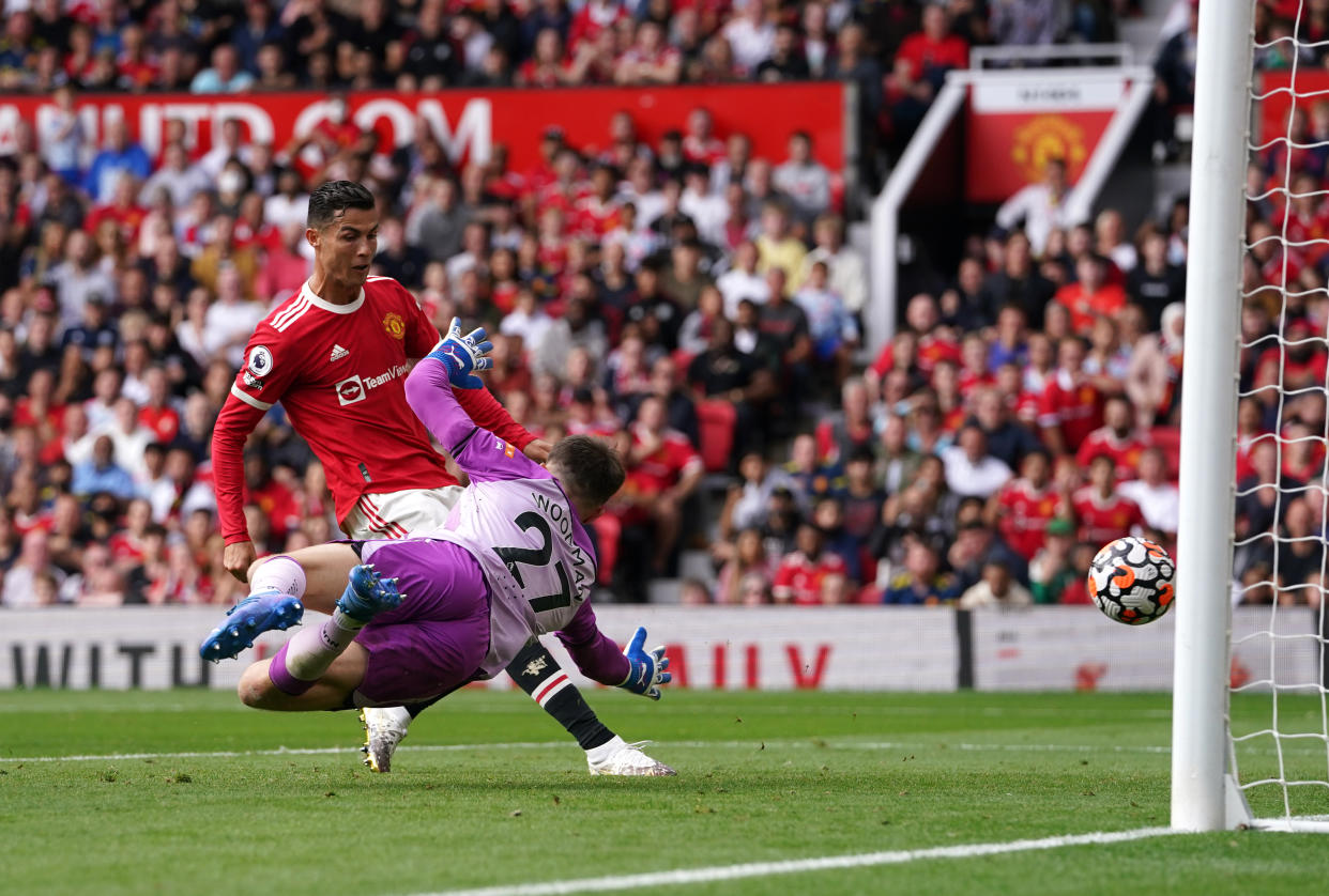 Cristiano Ronaldo scores goal against Newcastle.