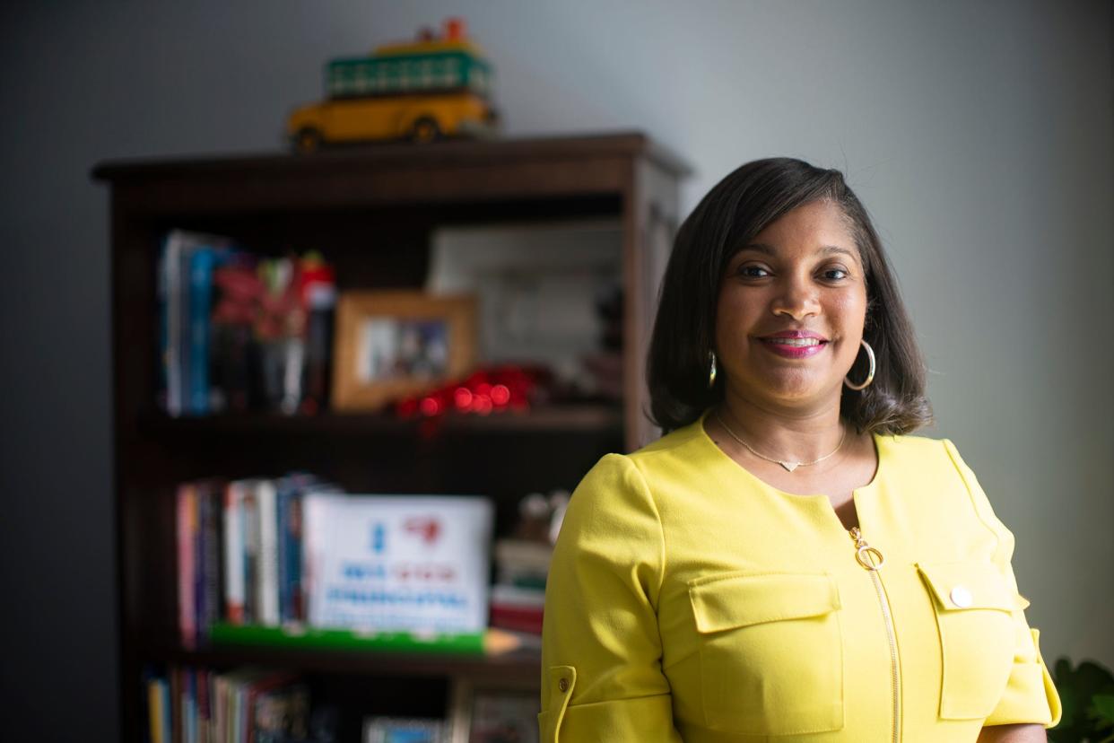 Aug 9, 2023; Columbus, Ohio, U.S.;   Columbus City Schools Superintendent Angela Chapman. 